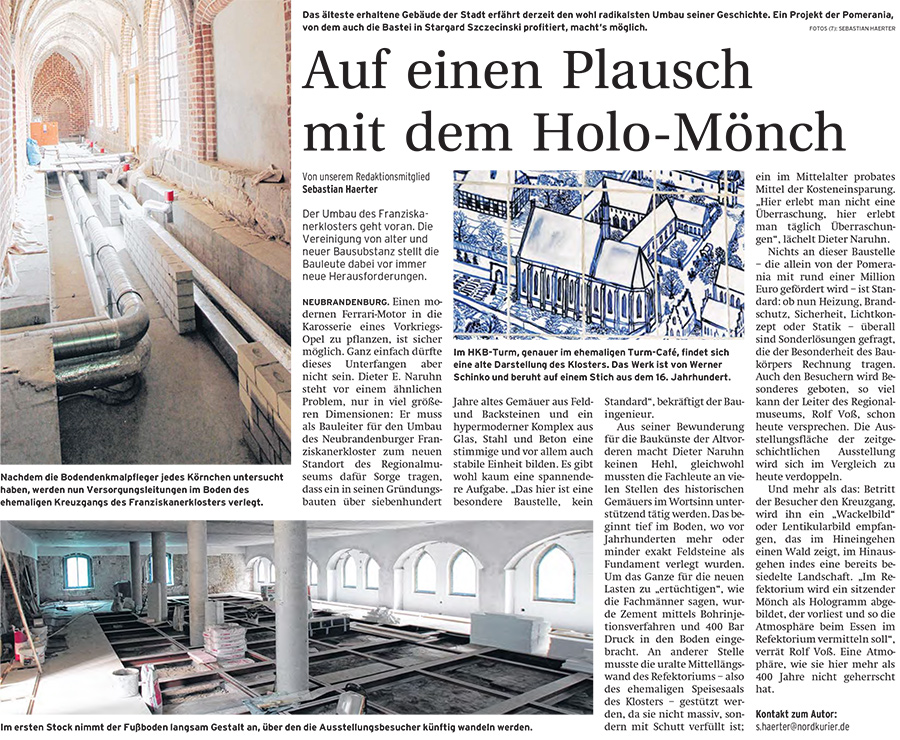 Auf einen Plausch mit dem Holo-Mönch - Artikelbild NK Neubrandenburger Zeitung